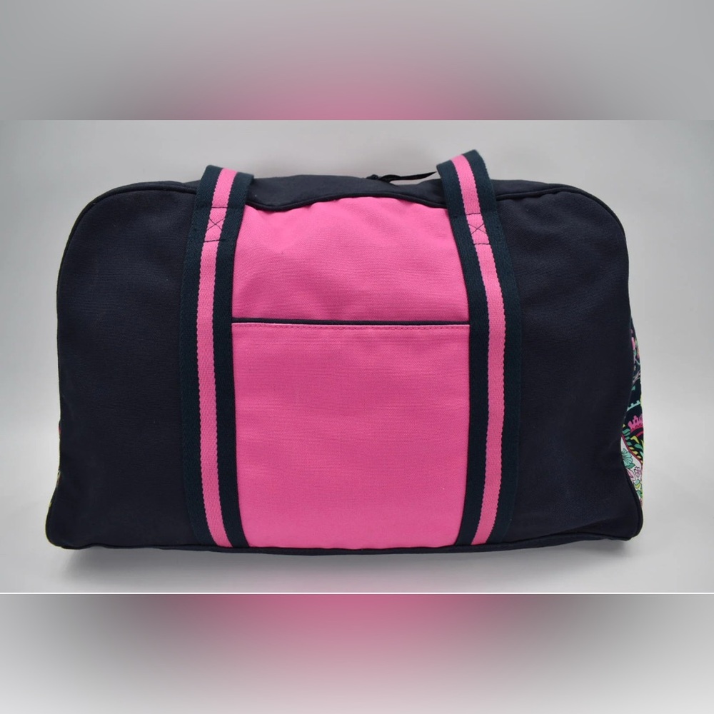 Vera Bradley Navy and Hot Pink Travel Duffel